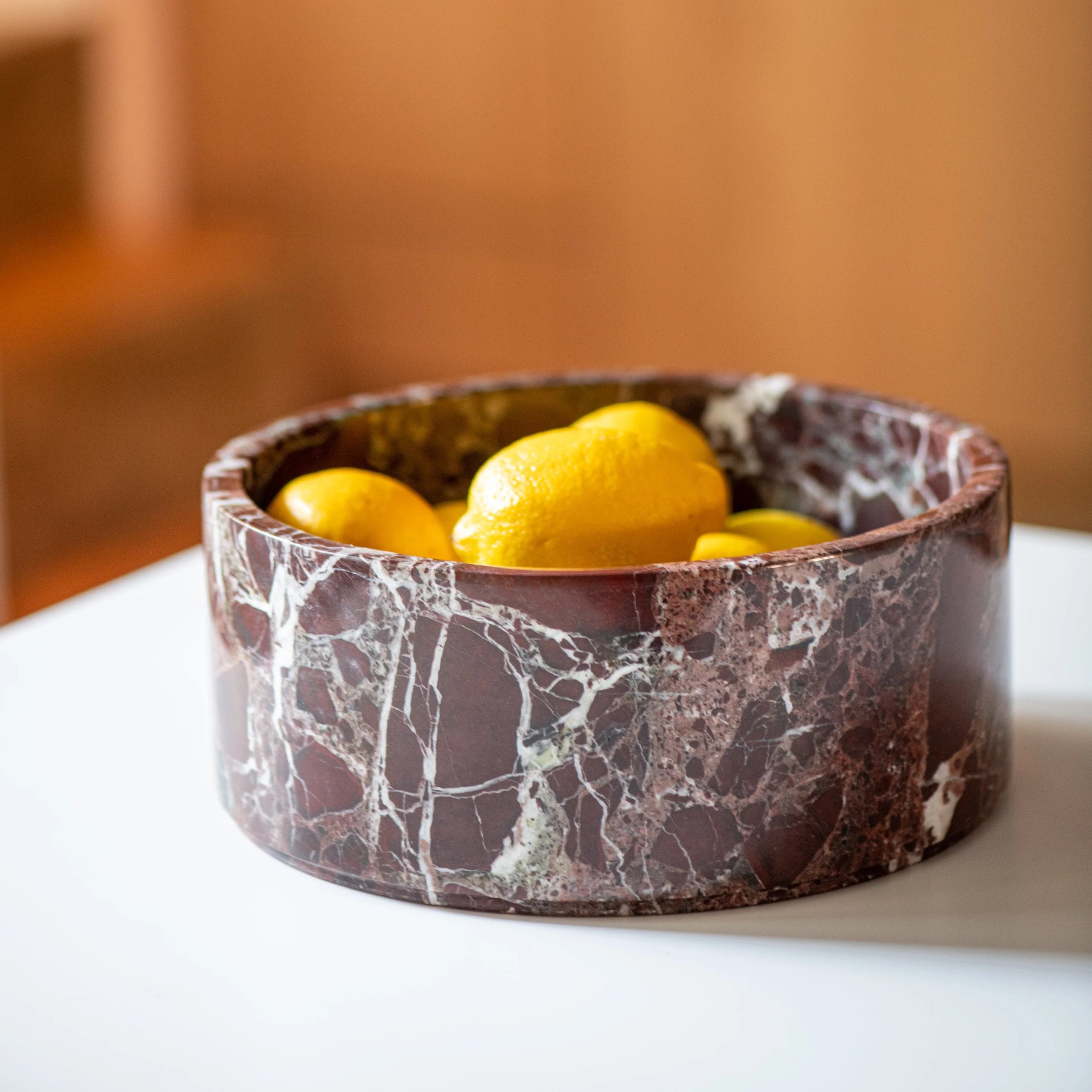 Burgundy Marble 'Fruit Bowl'