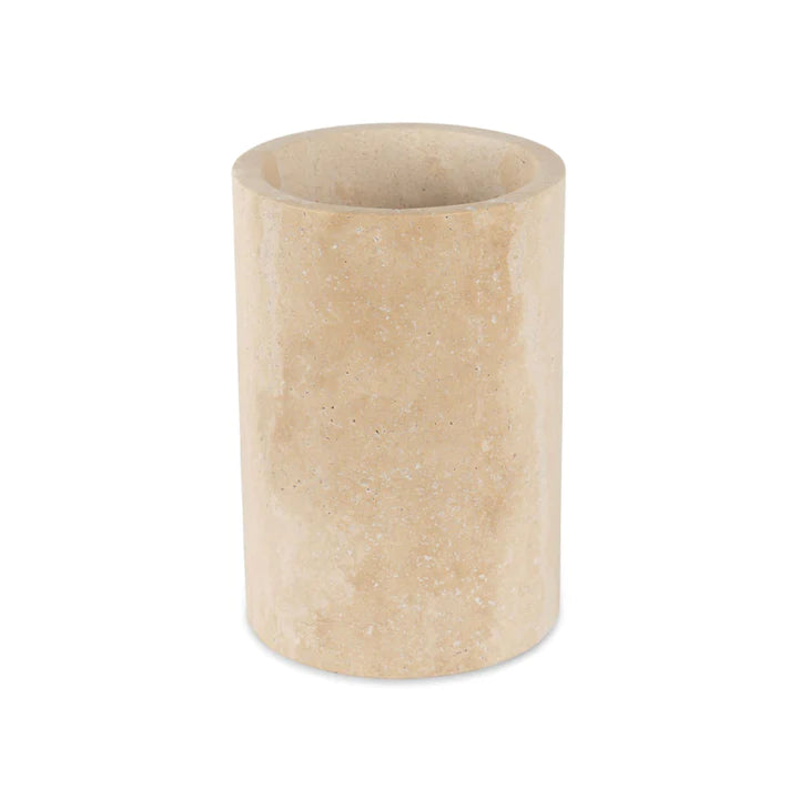 Travertine 'Bottle Cooler/Utensil Pot'