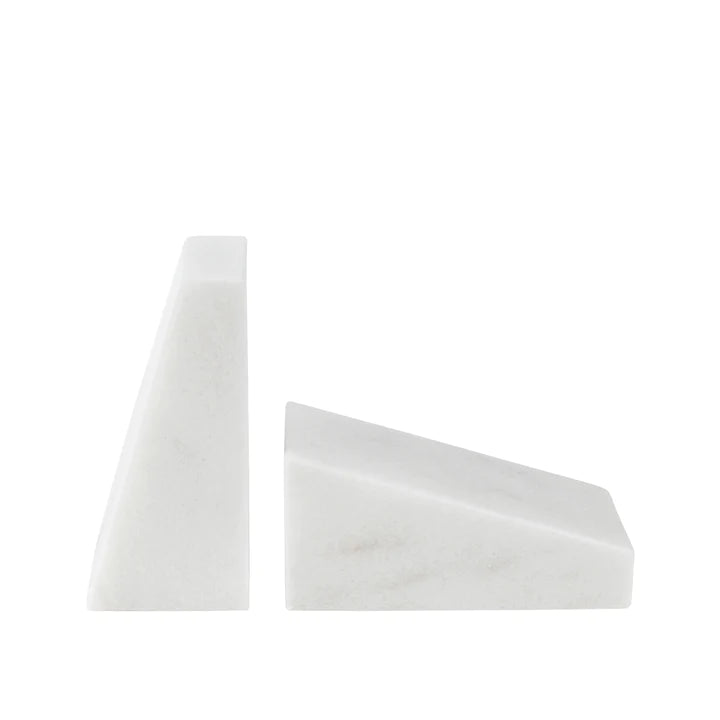 White Marble 'Book End Set'