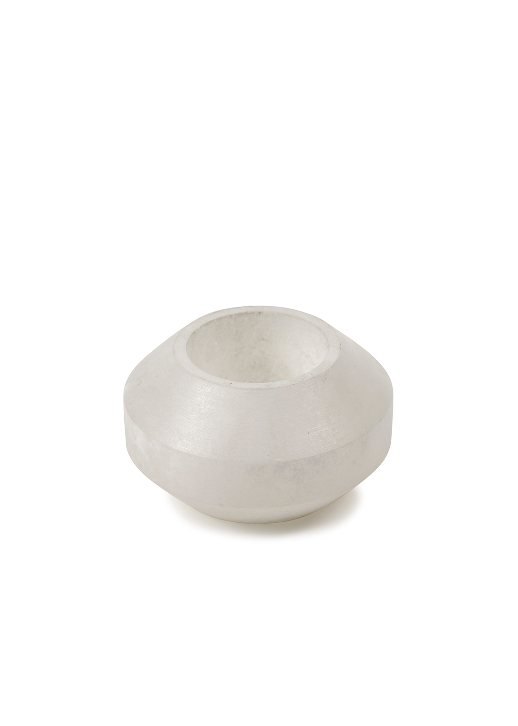 Candle Holder S White Alabaster